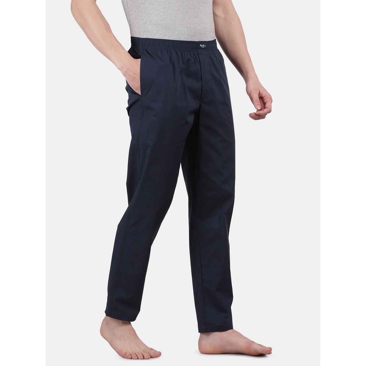 Pepe Jeans Mens Navy Cotton Solid Sleep wear - Pack of 1 (M) Comfort Fit, Soft Fabric, Breathable