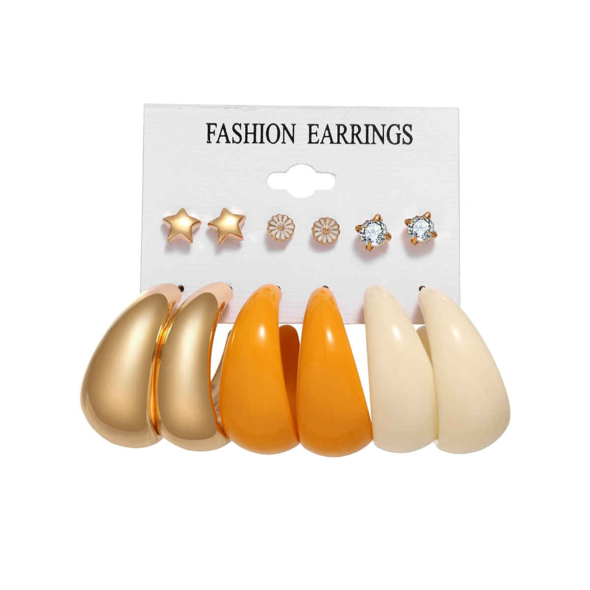 YouBella Jewellery Combo of 6 Gold Plated Earrings for Girls and Women (YBEAR - 32937)