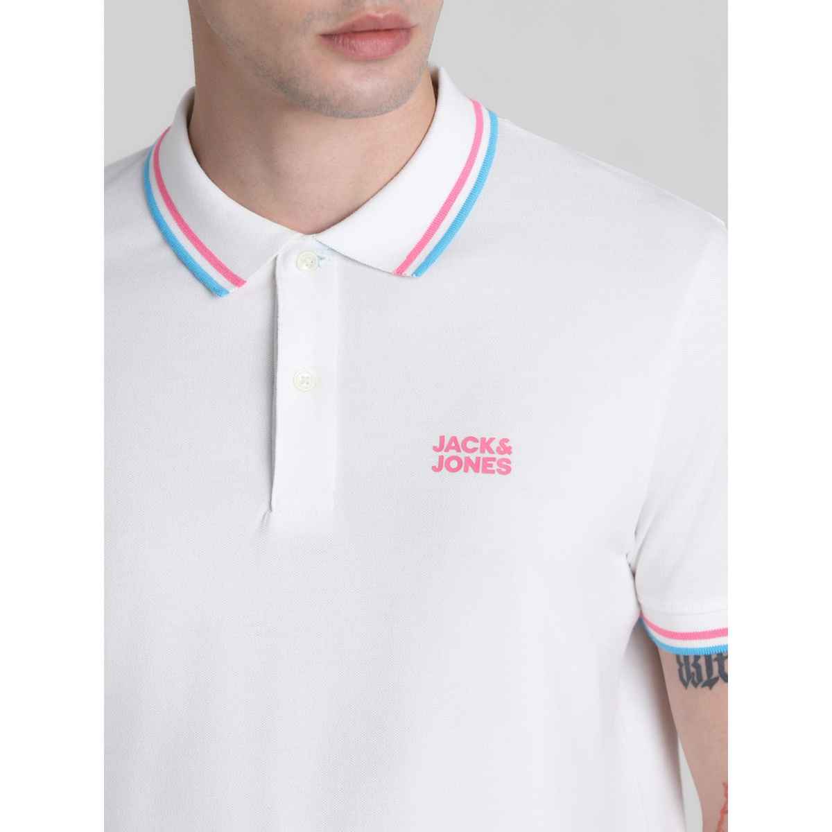 Jack & Jones Men's Slim Fit Polo | White - M