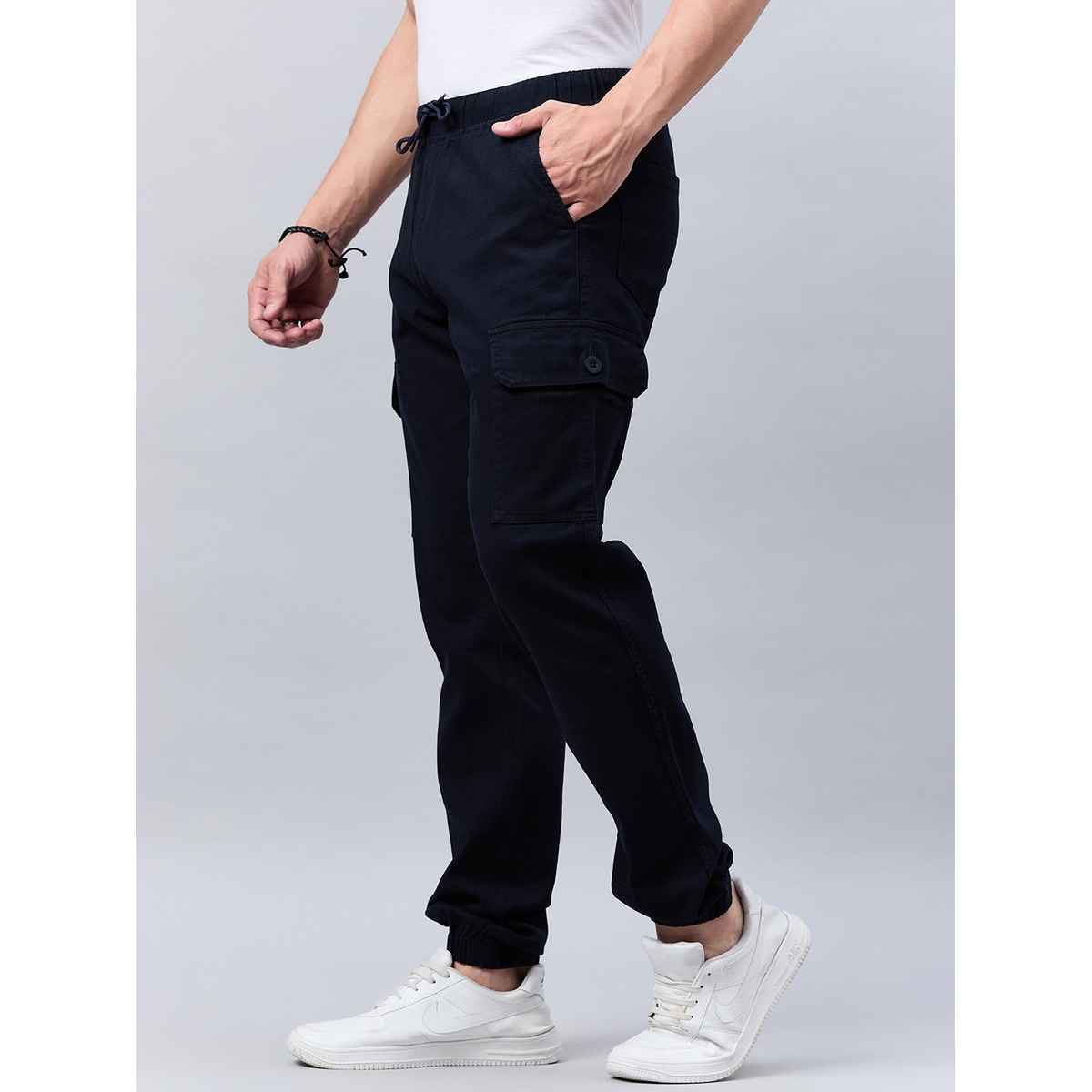 Style Quotient Men Stretchable Jogger Trouser | 32 | SS24SQSPRINTER - Navy