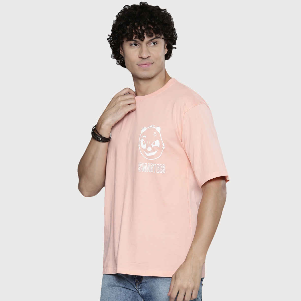 Smartees Men's Printed T-shirt | Peach - XL