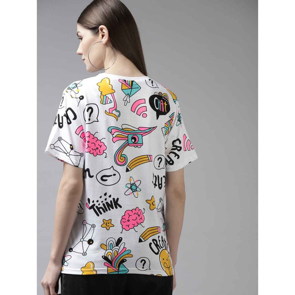 The Dry State Women's White T-shirts WTSH | 1112A | S