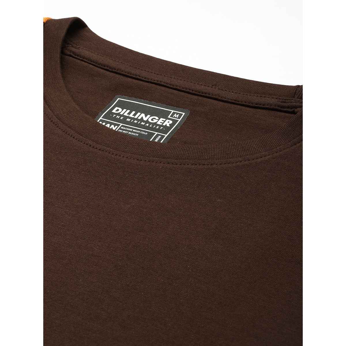 Dillinger Men's Pure Cotton Long Sleeves T-shirt | Brown - M