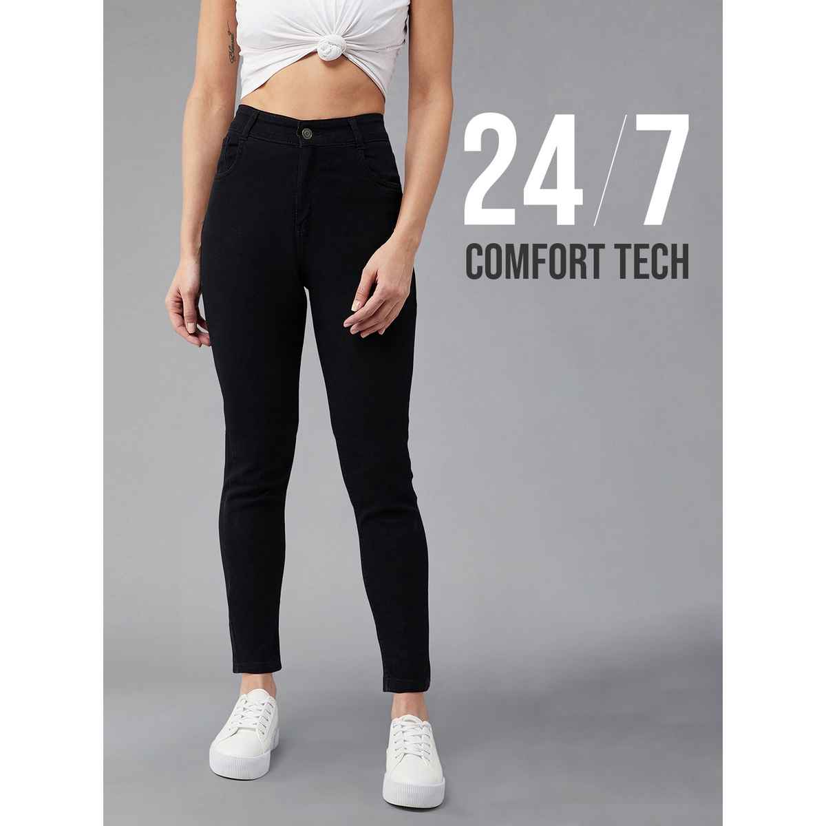 Miss Chase Women s Angels Like You Skinny Jeans | Black | 30