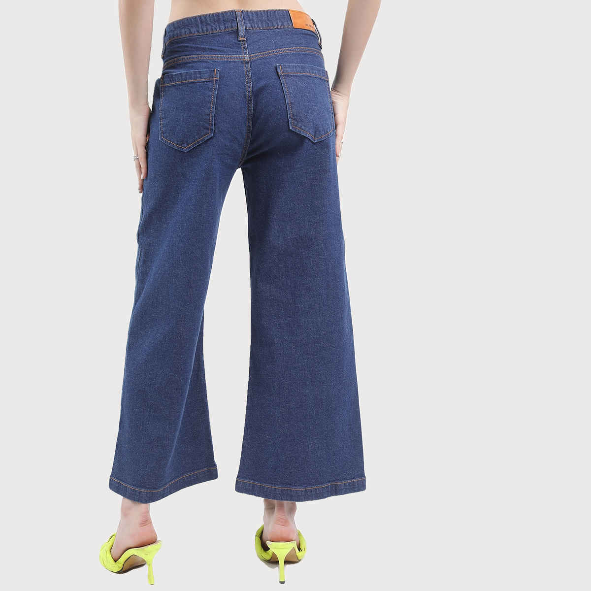 Ketch Women's Wide Leg High | Rise Stretchable Jeans | Blue | 28