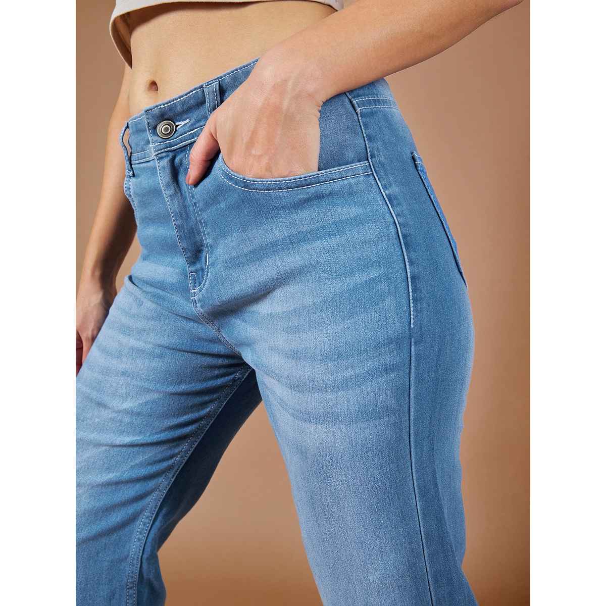 Miss Chase Women s No Regrets Just Love Wide Leg Jeans | Light Blue | 30