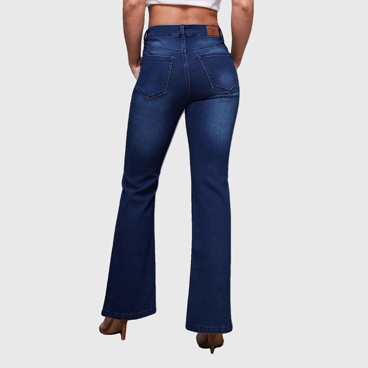 Miss Chase Meraki Soul Midrise Bootcut Jeans | Navy Blue | 30