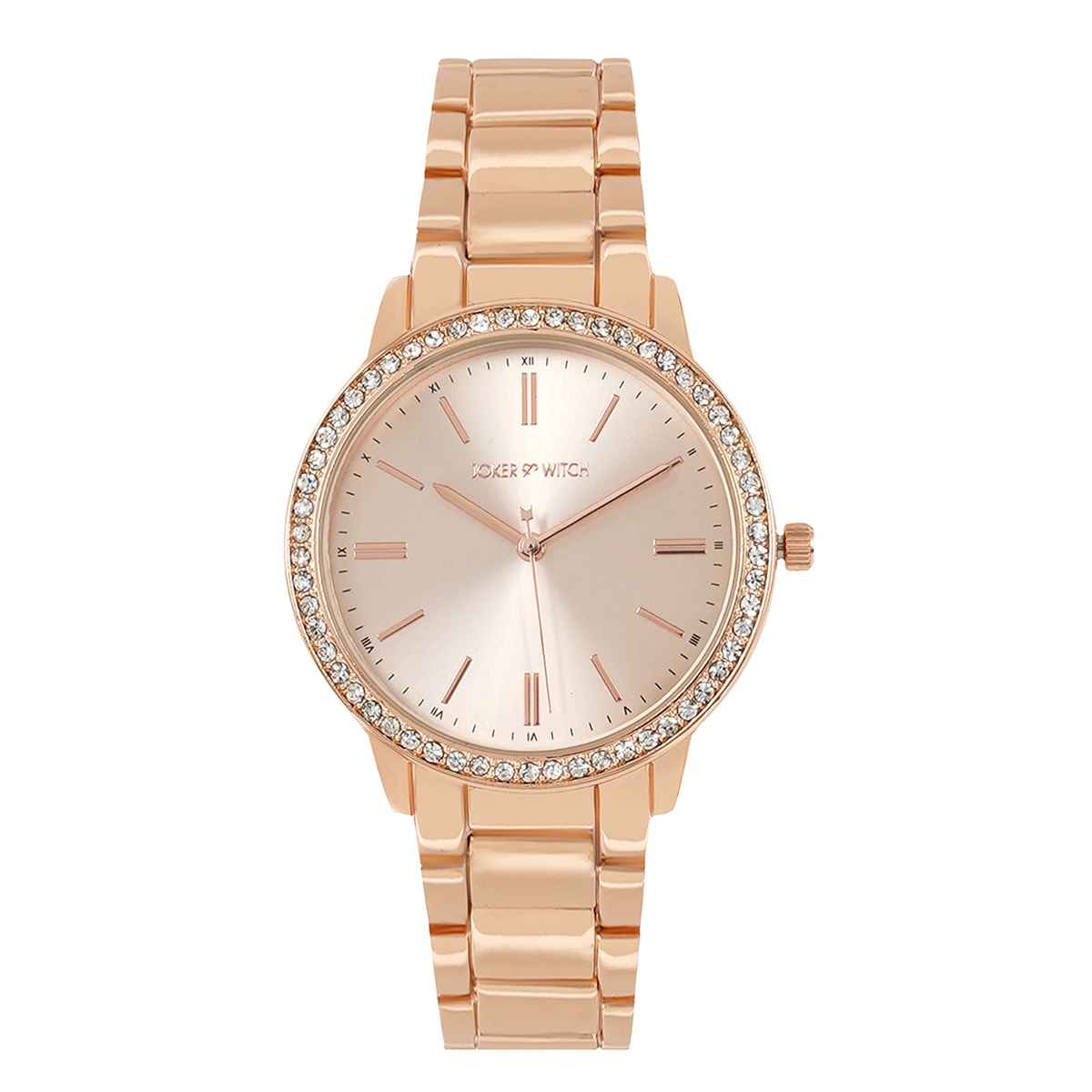 Joker & Witch Women's Alloy Chrono Watch | Rose Gold