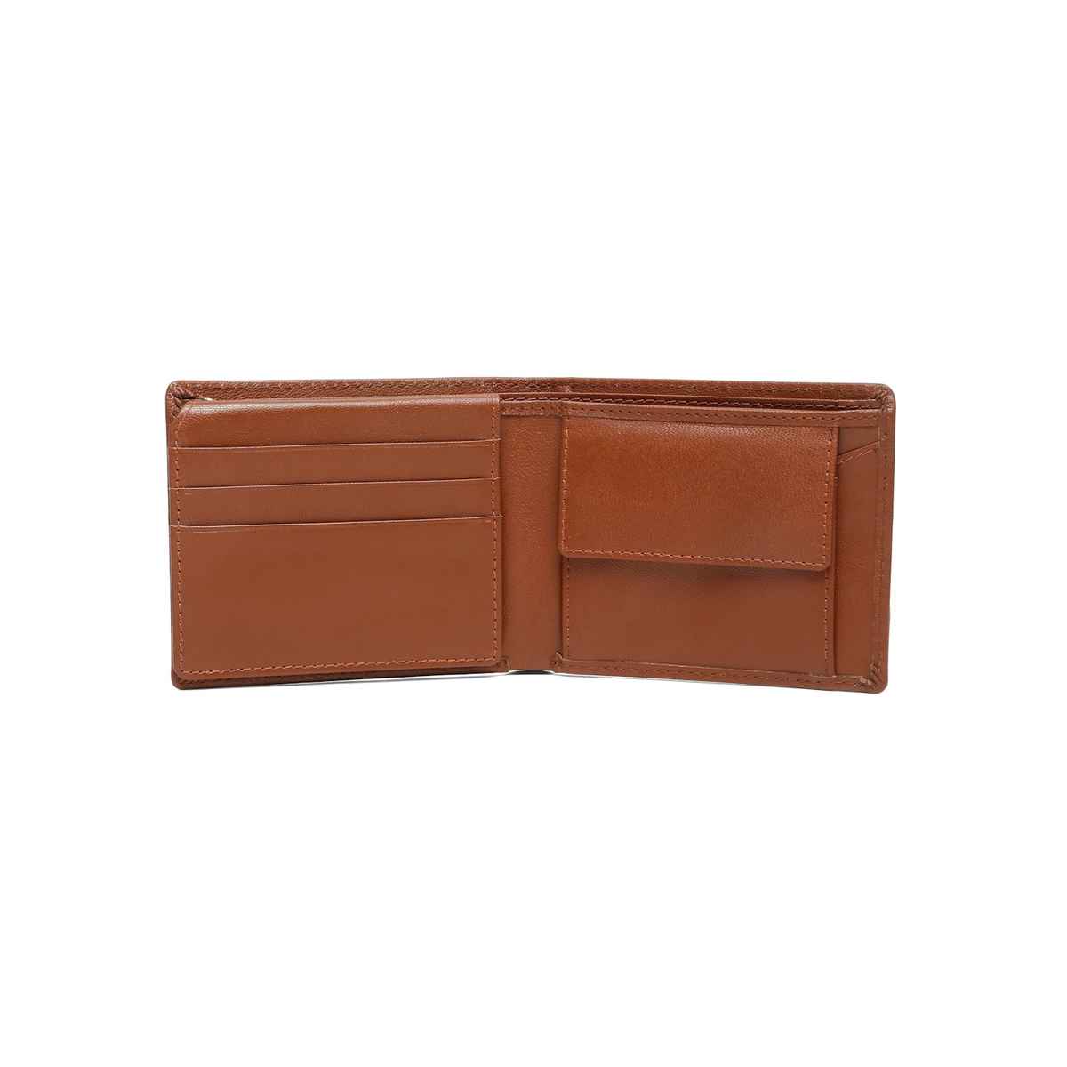 Teakwood Men's Solid Genuine Leather Wallet | Brown - One Size