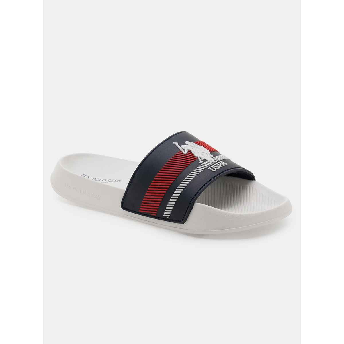 USPA Men Rafa Brand Printed Sliders For Man - White - 8