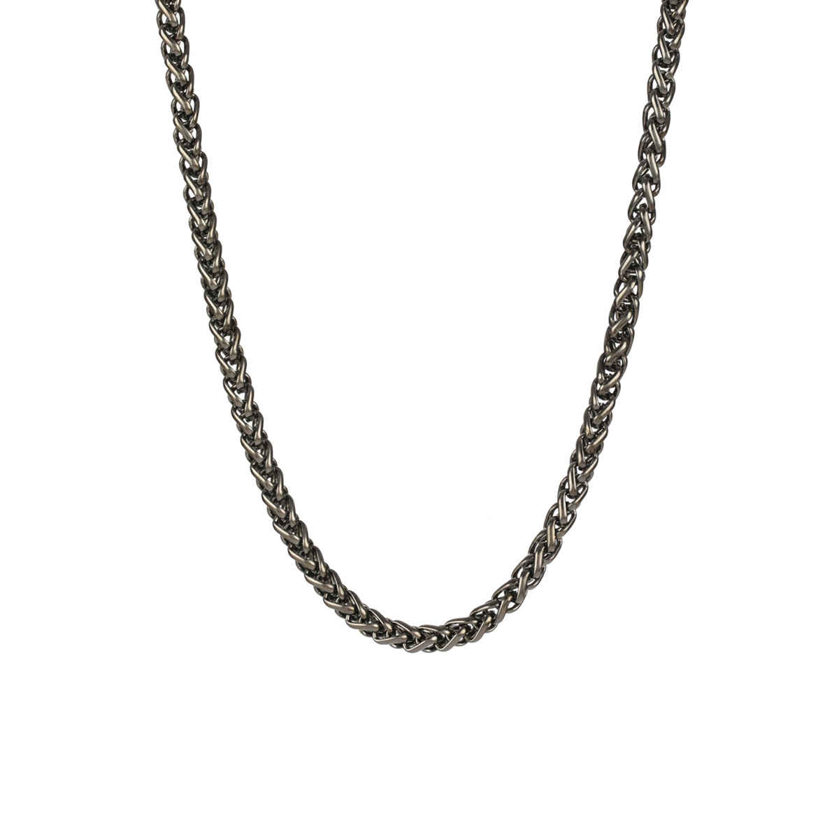 Priyaasi Bold by Priyaasi Sleek Black Gunmetal-Plated Chain for Men