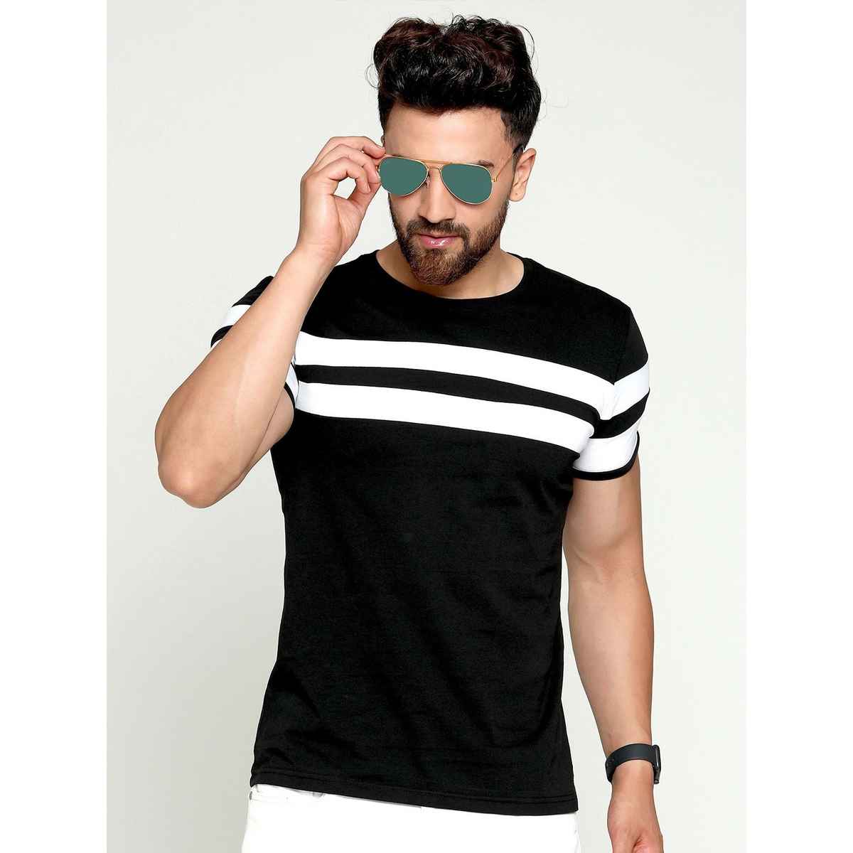 Smartees Men's Printed T-shirt | Style No 9 | Black - M