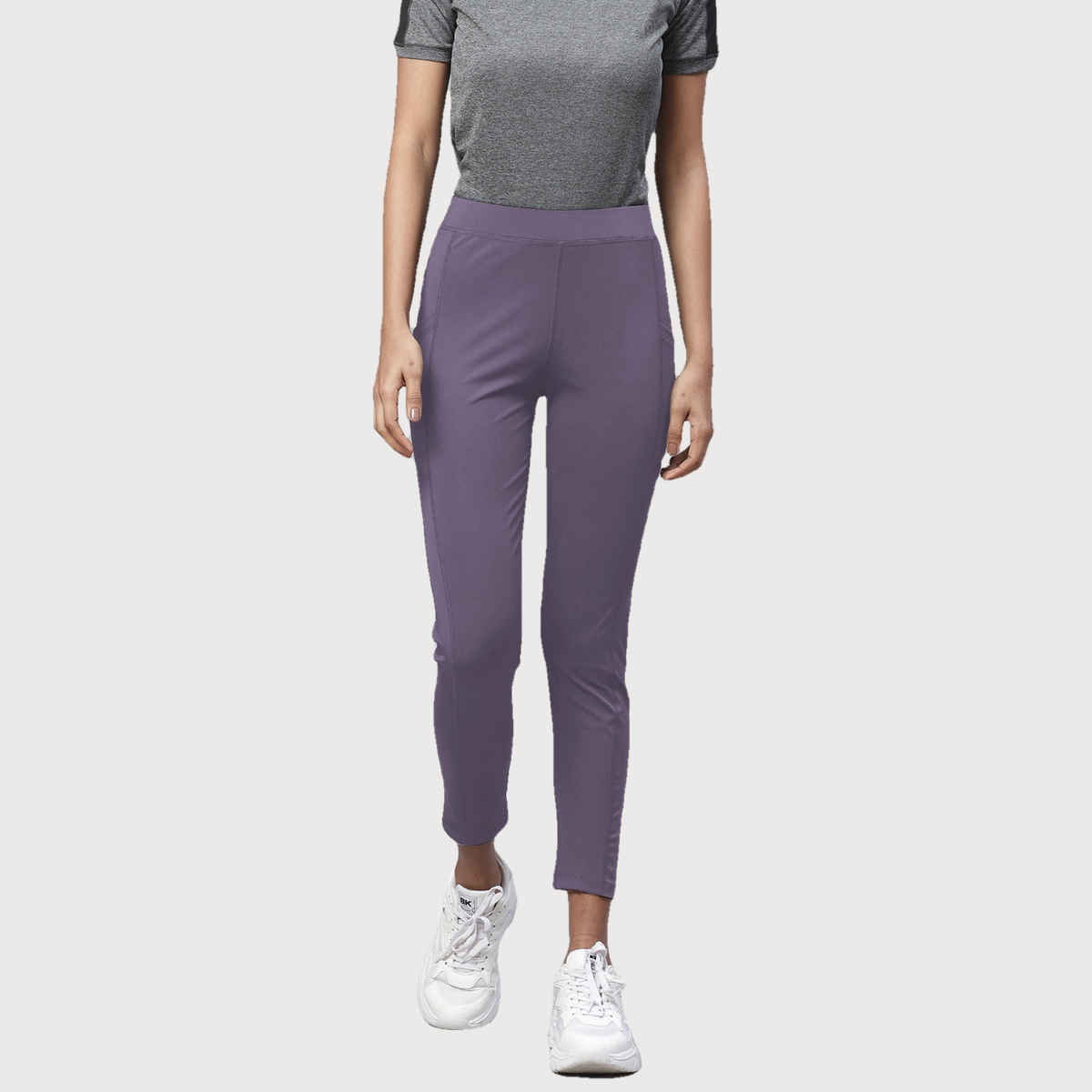 Chkokko Women's Yoga Track Pants Stretchable Gym Legging Tights With Pocket | Purple - XXL