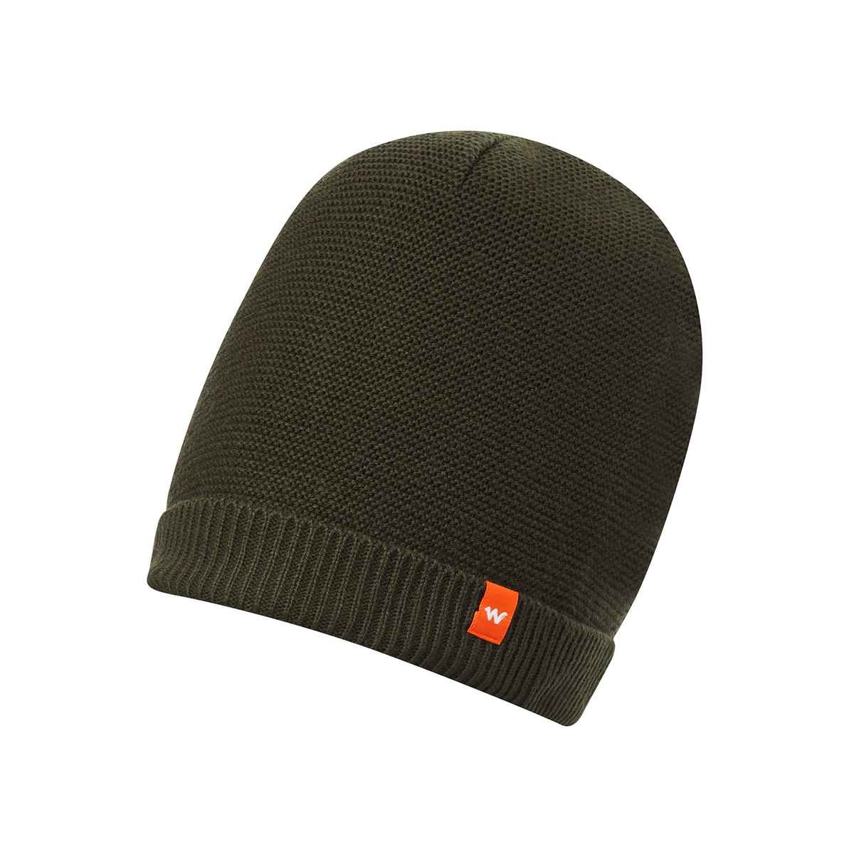 Wildcraft Unisex Solid Acrylic Beanie | Olive - Free Size