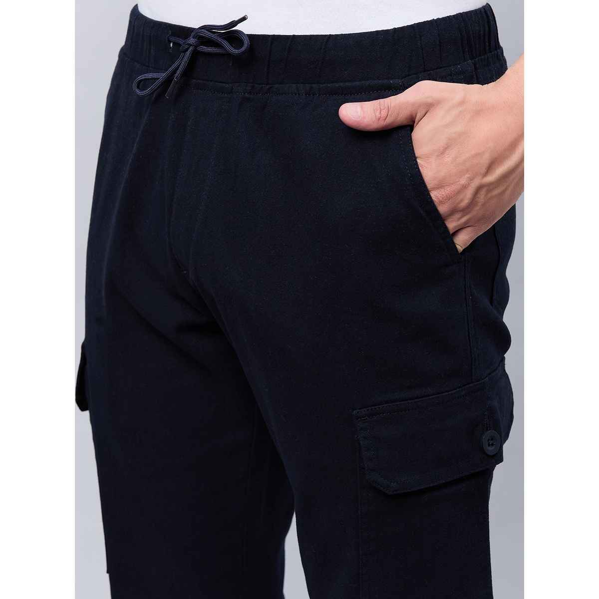 Style Quotient Men Stretchable Jogger Trouser | 32 | SS24SQSPRINTER - Navy
