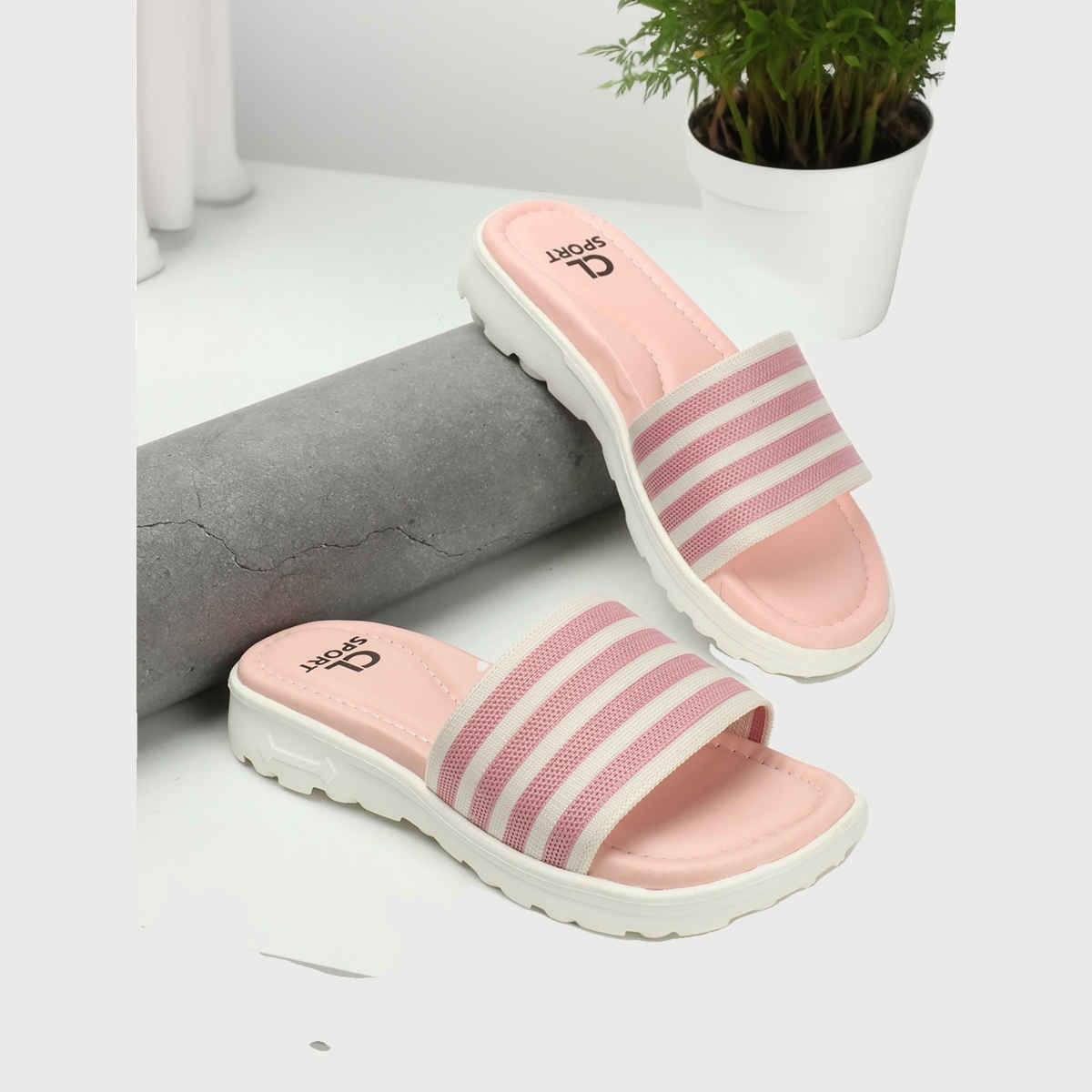 Carlton London Pink Comfortable Women's Flip Flops | UK 6