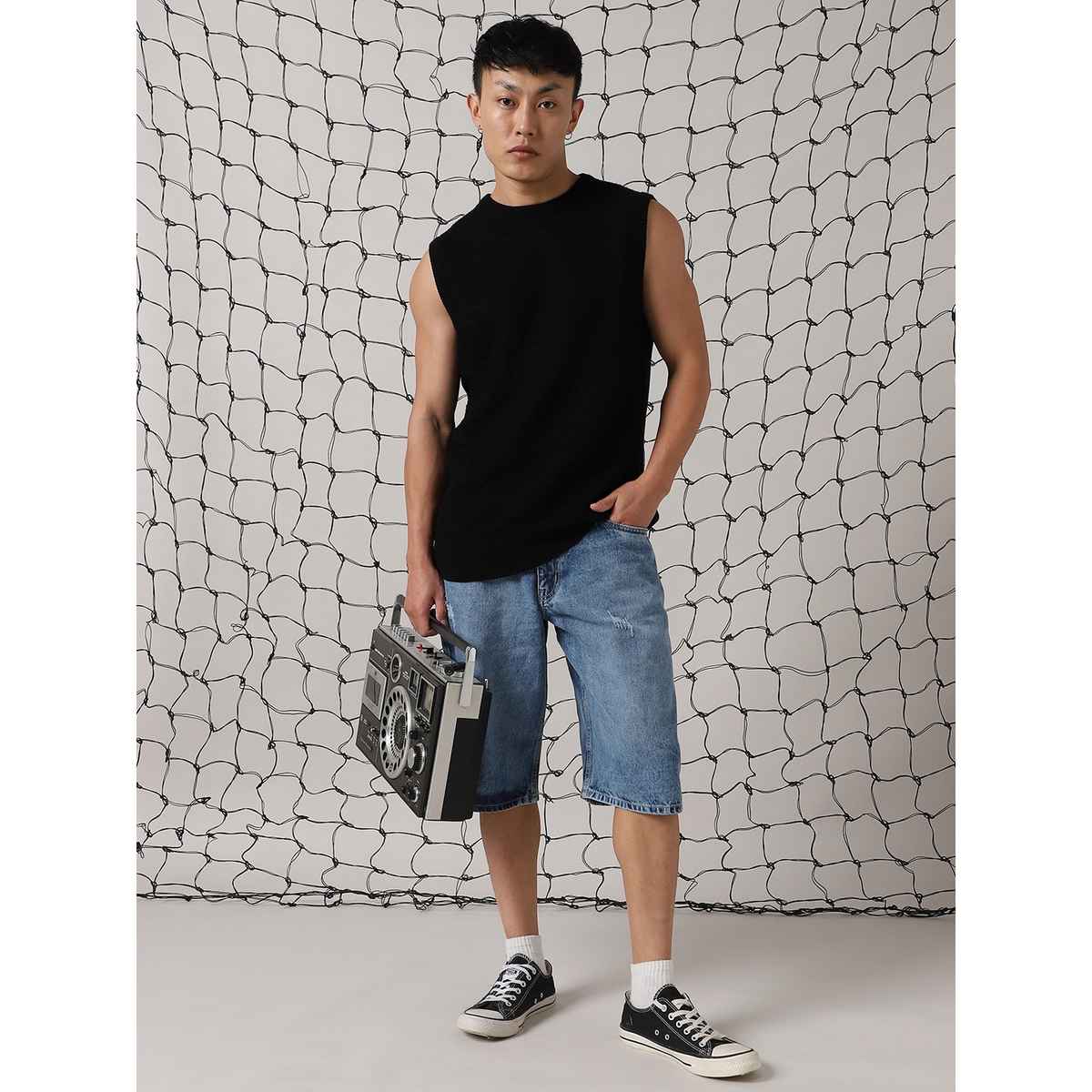 Hubberholme Men's Sleeveless Pullover | Black - S