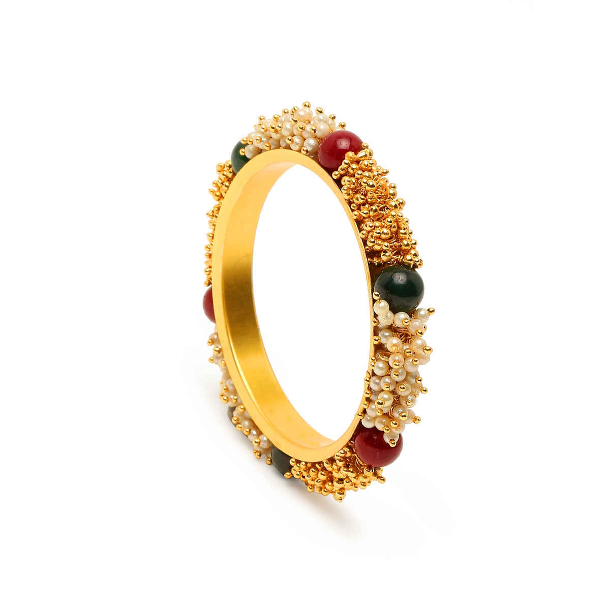 Youbella Golden Gold Plated Alloy Pearl Bangles Jewellery For Girls/Women (2.6)(Ybbn - 91150 - 2.6)