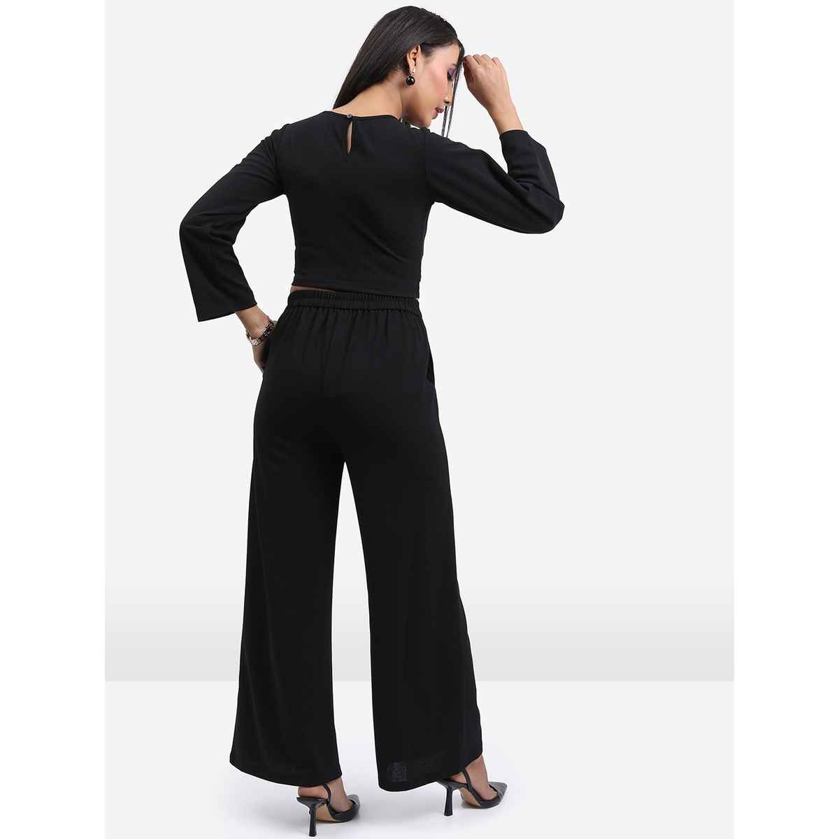Ketch Women's Top with Palazzo | Black - M