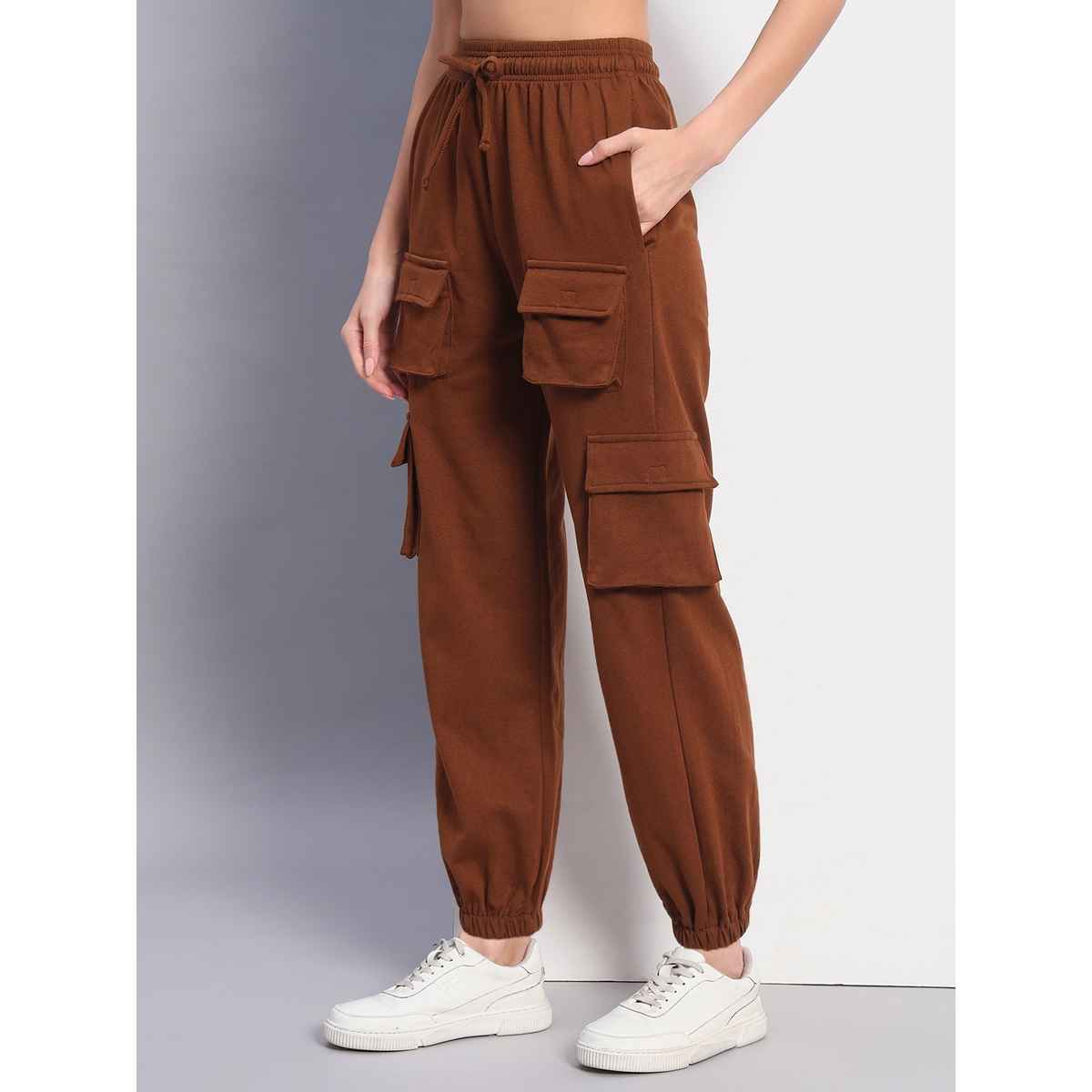 Q-rious Women's SkyTrek Cargo Joggers | LYM-CARGO | Brown - 34