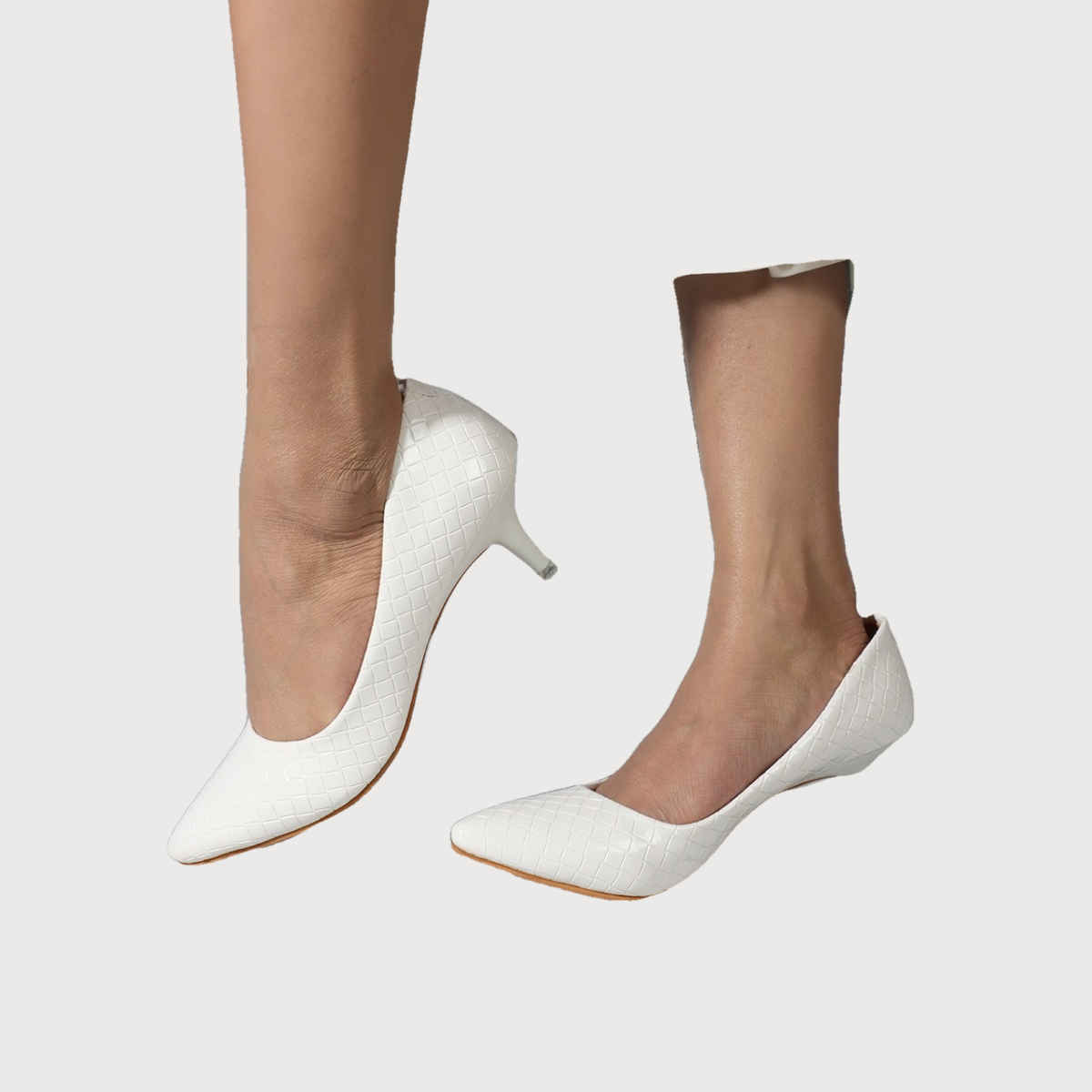 Carlton London Women White Heels Sandal - UK5