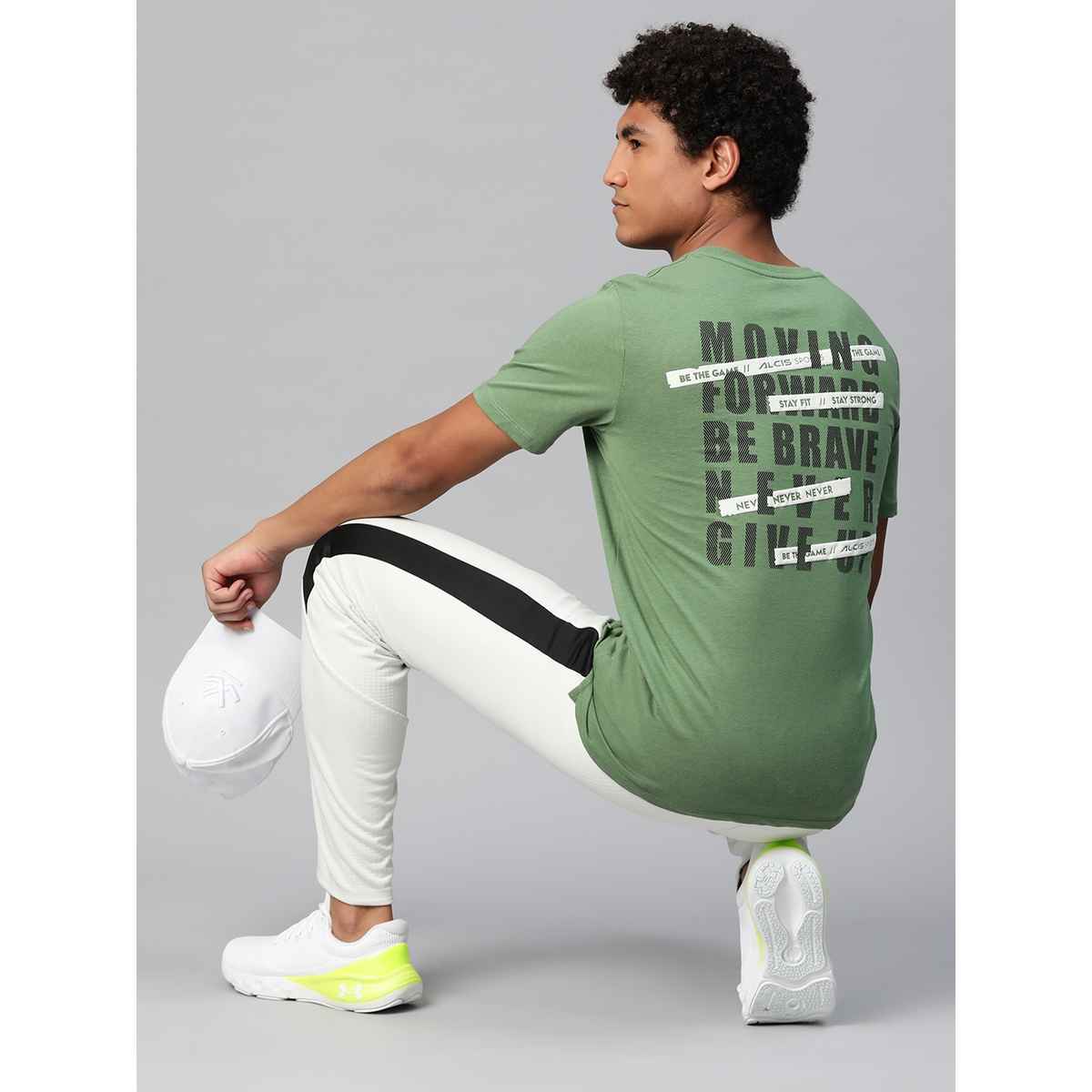 Alcis Men's Round Neck T-shirt | Green - L