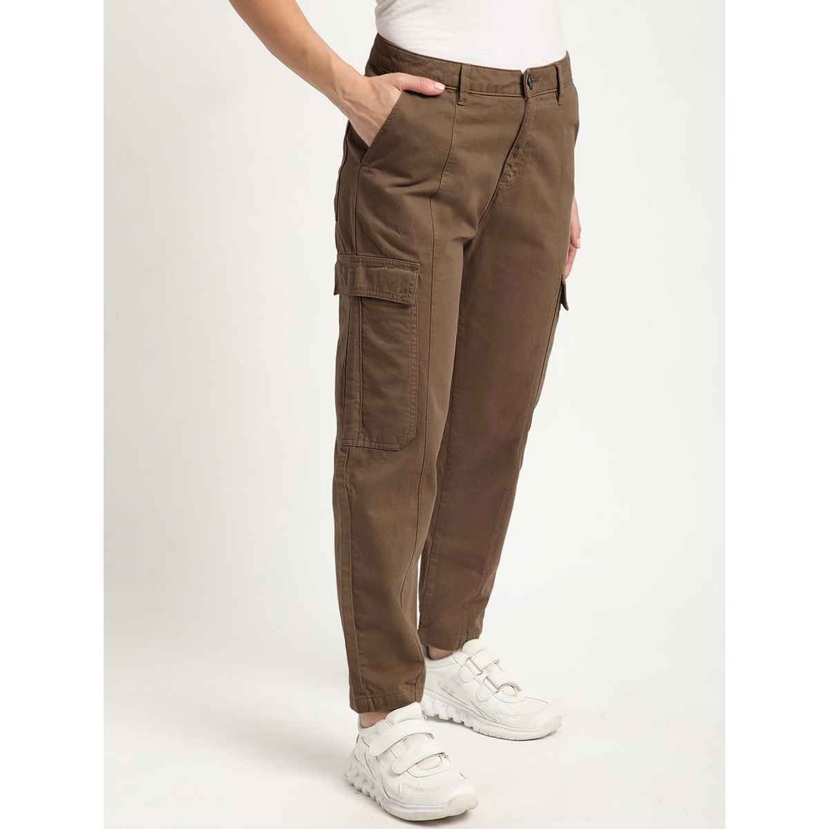 IVOC Women's Regular Cargo Trousers | Coffee Liquer - 30