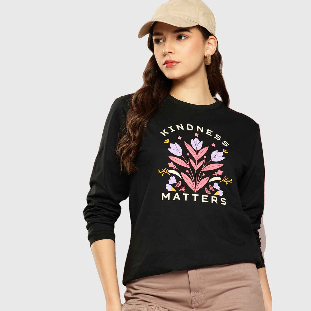 Dillinger Women's Long Sleeve Oversized T-shirt | WMNFS180BLK | Black - L