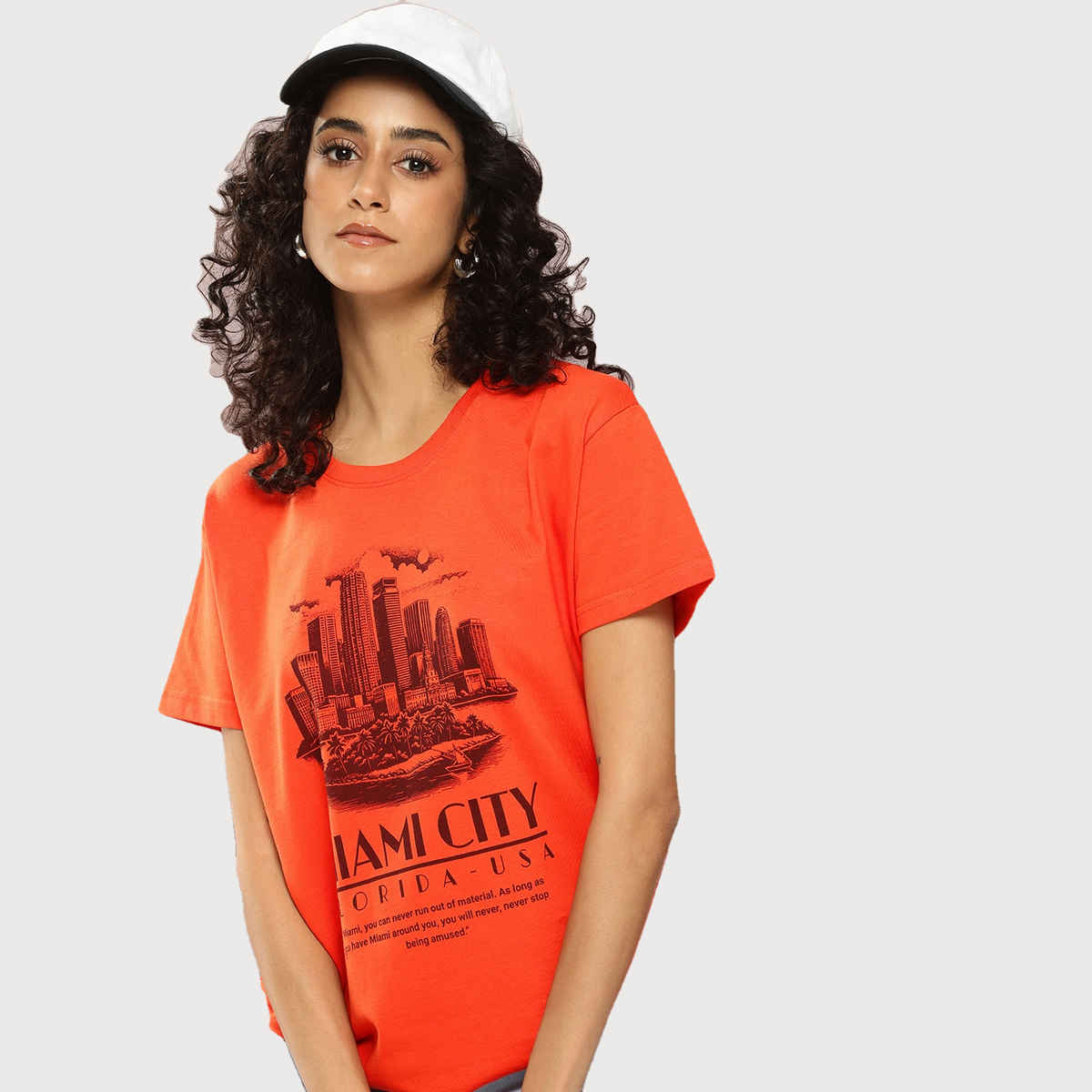 Dillinger Women's Short Sleeve Boxy Regular Printed T-shirt | WMNCR645ORG | Orange - S