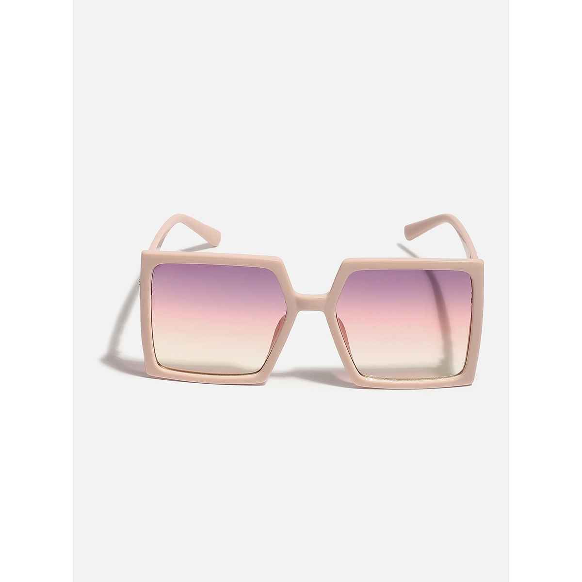 Haute Sauce Women's Polycarbonate Rectangular Sunglasses | Pink - S