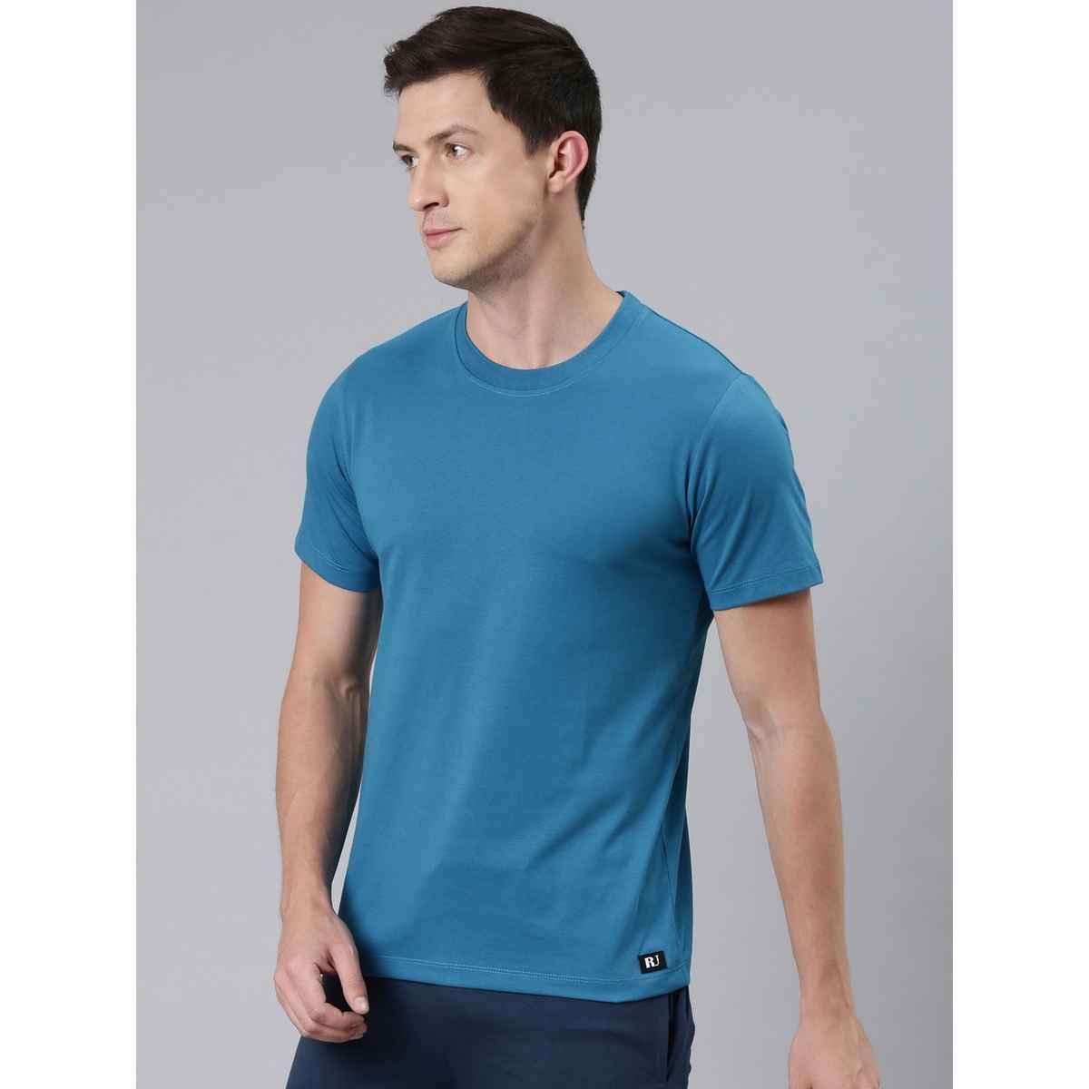 Rupa Jon Men's Round Neck T-Shirt Style | RJ 901 | Powder Blue - S