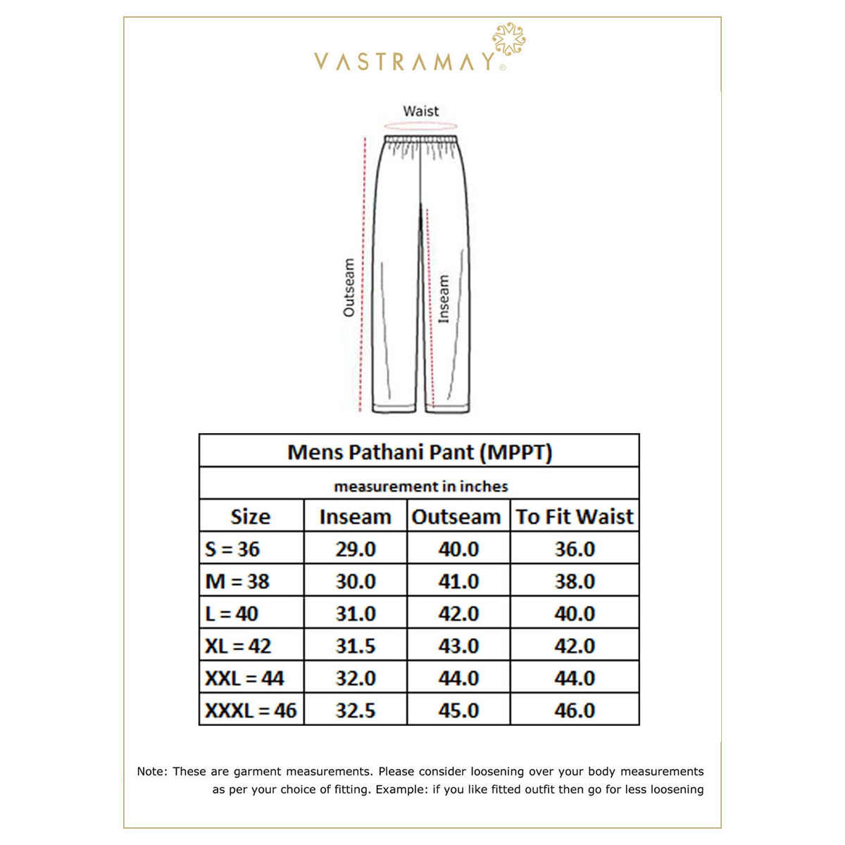 Vastramay Men's Cotton Blend Pyjama | White - L