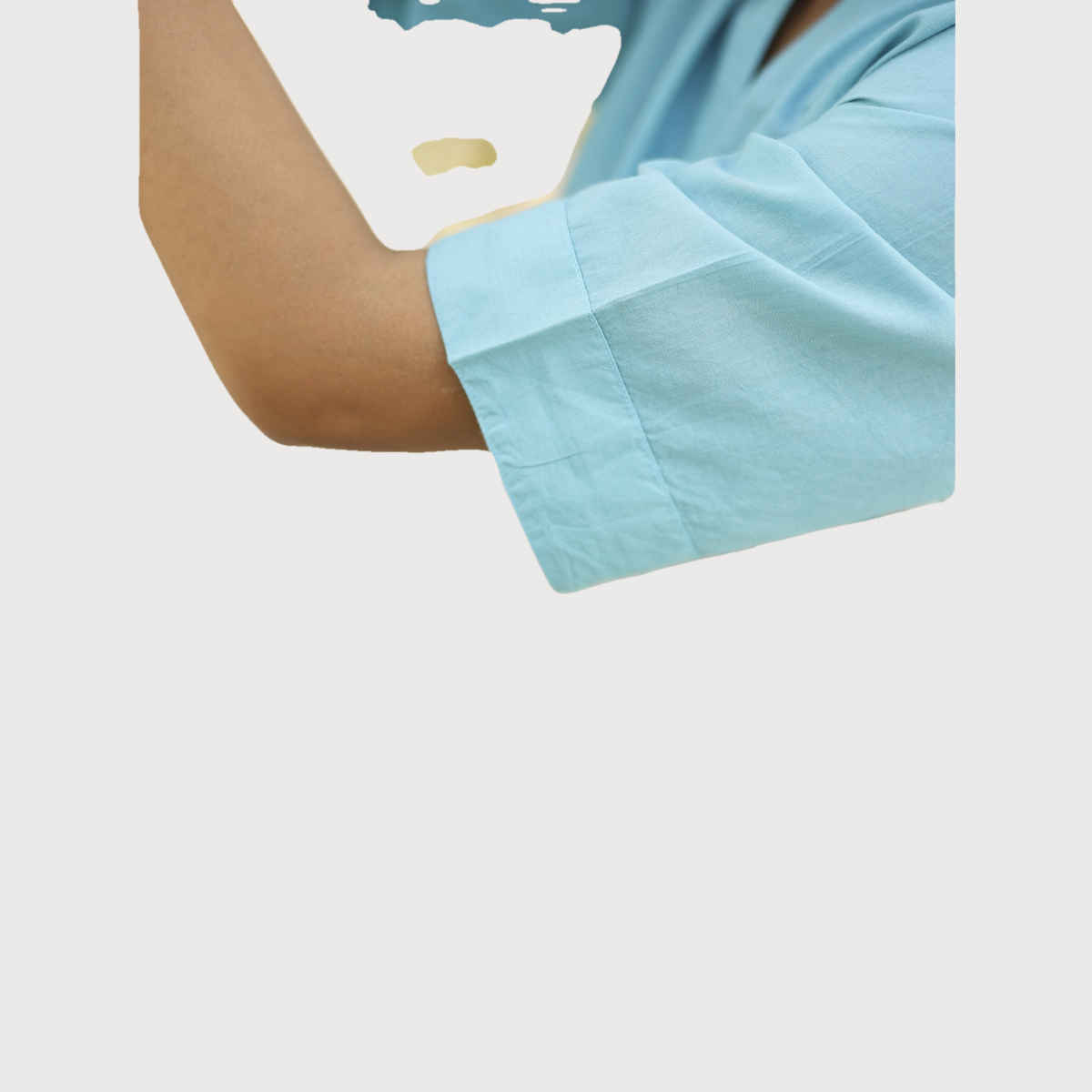 Sanskrutihomes Blue Tie and Dyed Pure Cotton Night Suit | XL