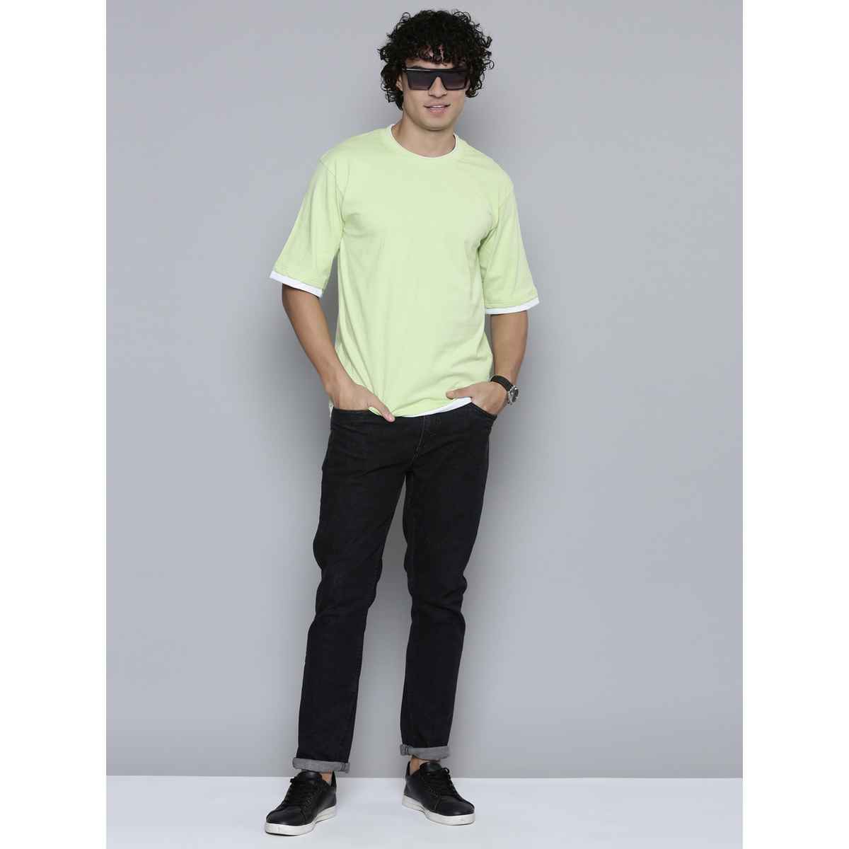 Smartees Men's Printed T-shirt | Neon Green - XL
