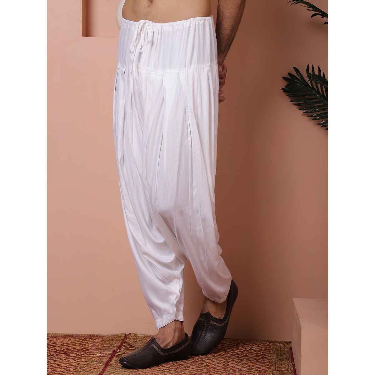Jompers Viscose Rayon Salwar For Men JOSP 007 | White | 38