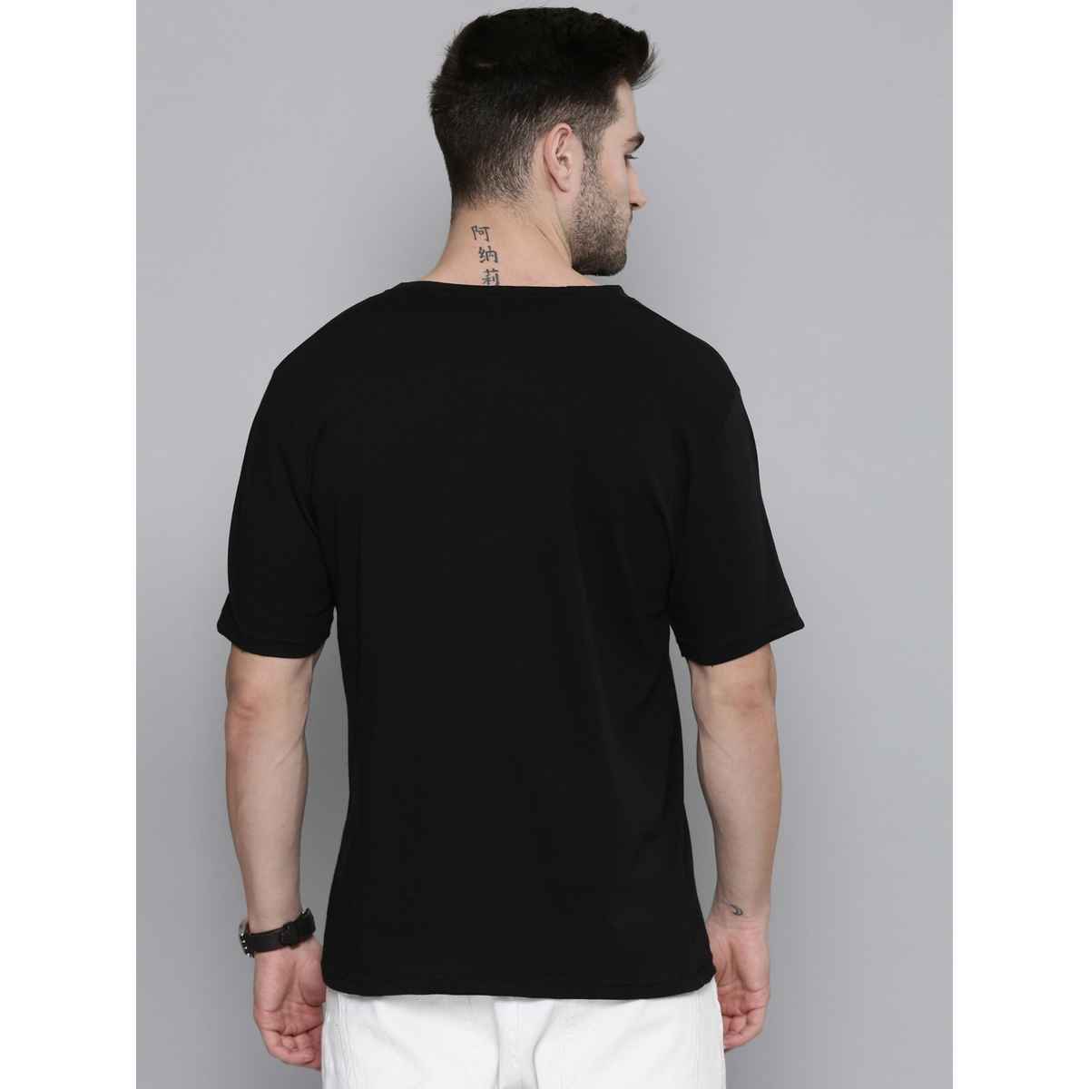Smartees Men's Printed T-shirt | Style No 5 | Black - M