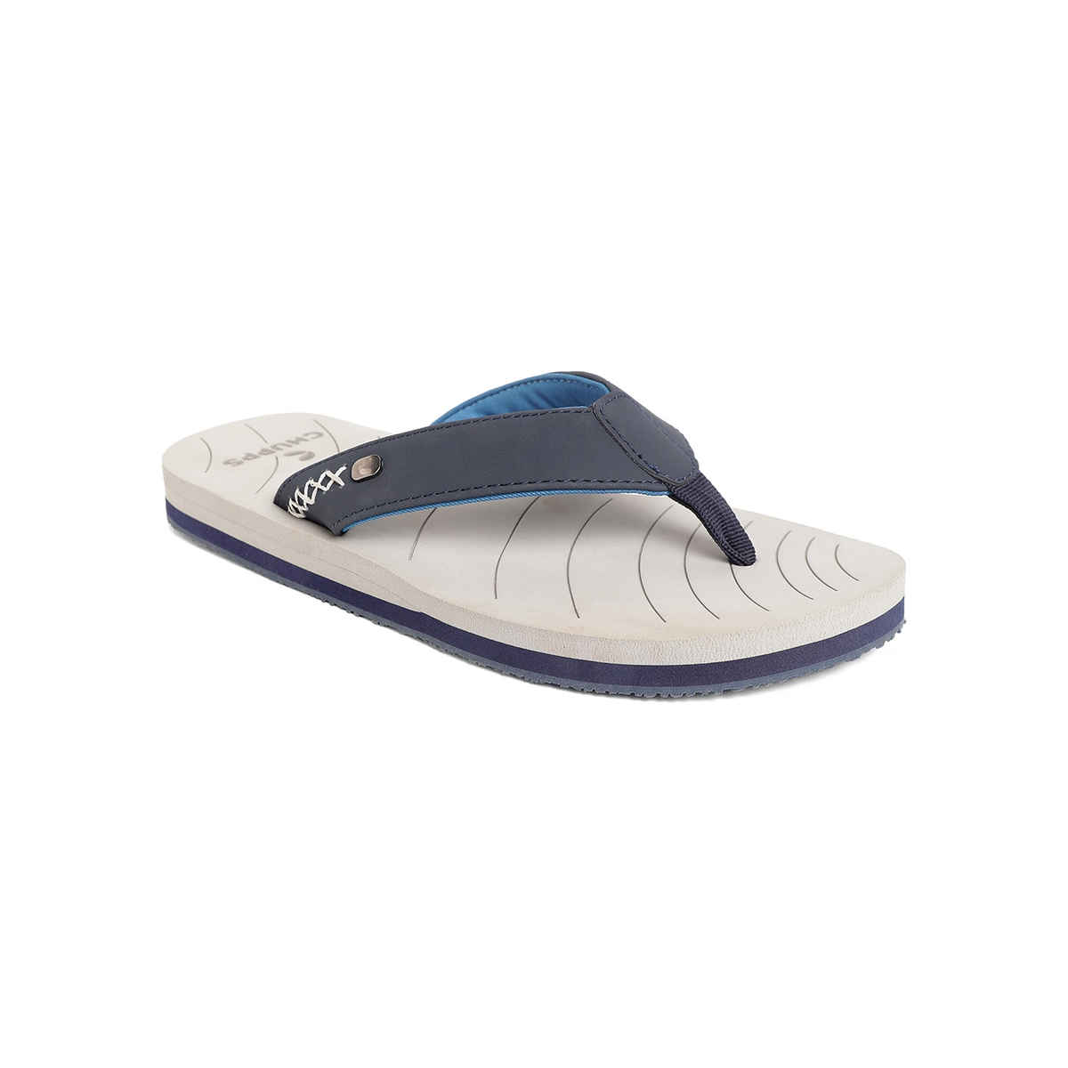 Chupps Men's X-Flex Grey & Blue Flip Flops - UK7