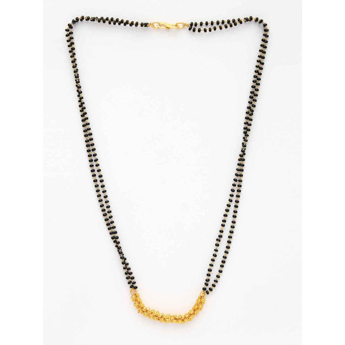 NVR Women's Gold - Plated Black Beaded Mangalsutra | NVR2724