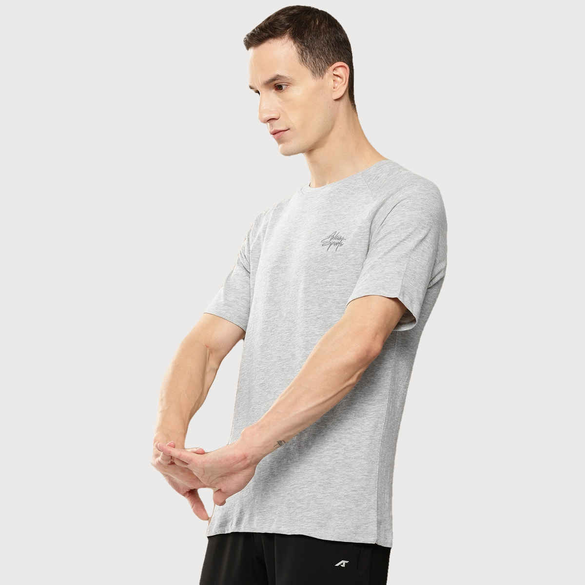 Alcis Men's Round Neck T-shirt | Grey - S