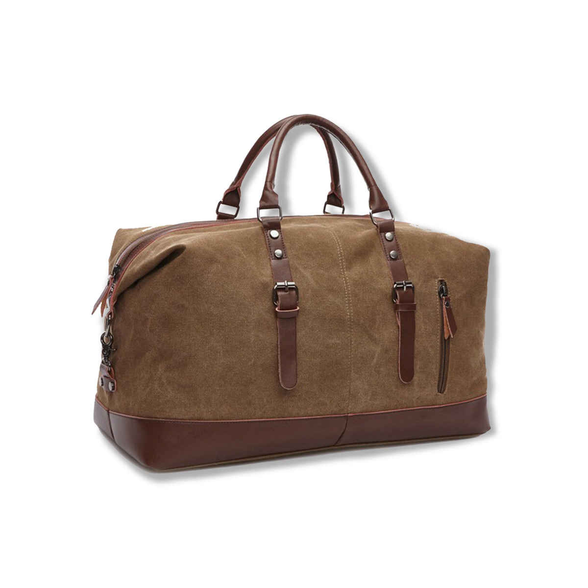 Fur Jaden Brown 36 L Water Resistant Canvas Weekender Travel Duffle Bag
