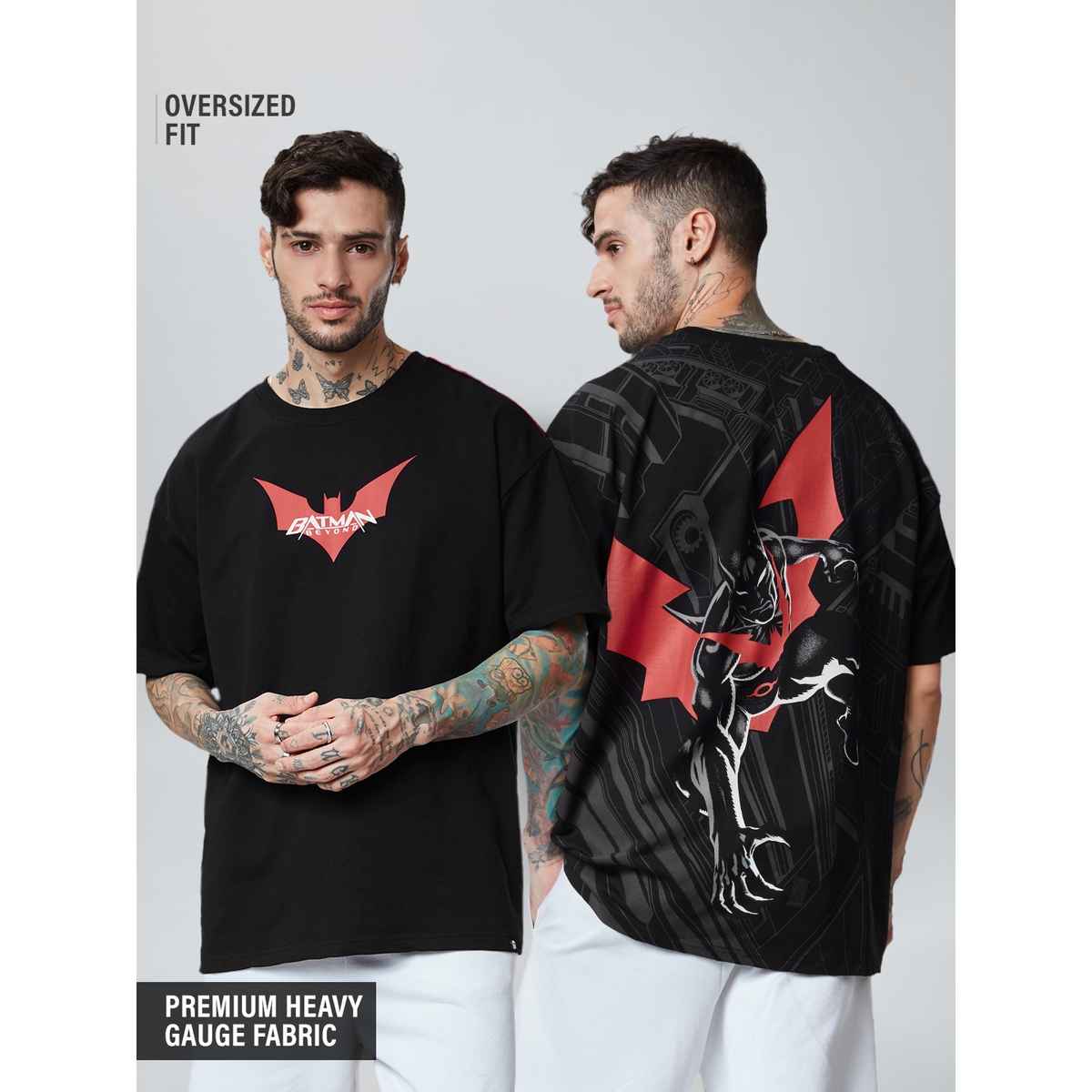 The Souled Store Men s DC - Batman Beyond Oversized T-shirts | Black | M | 212478