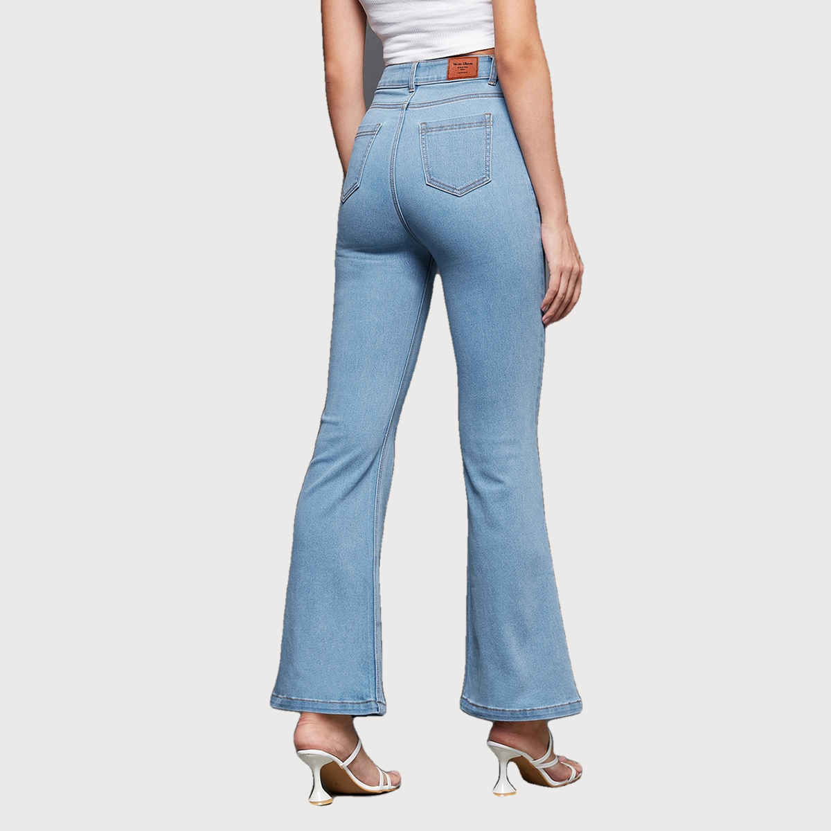 Miss Chase Women s Out Of The Darkness Bootcut Jeans | Light Blue | 32
