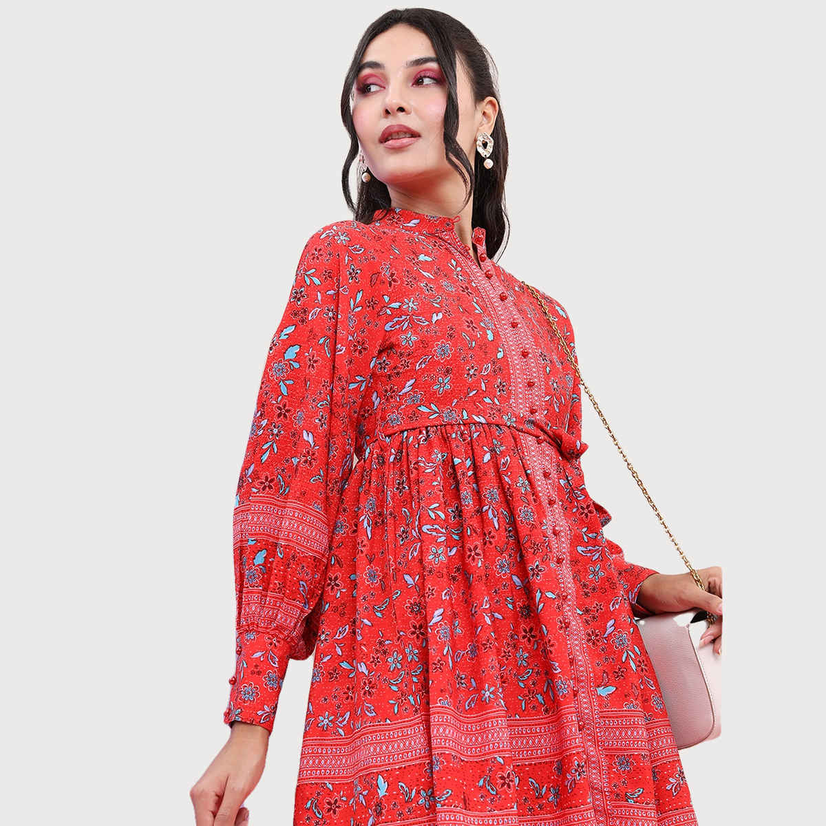 Tokyo Talkies Women's Fit And Flared Dress | Red - M