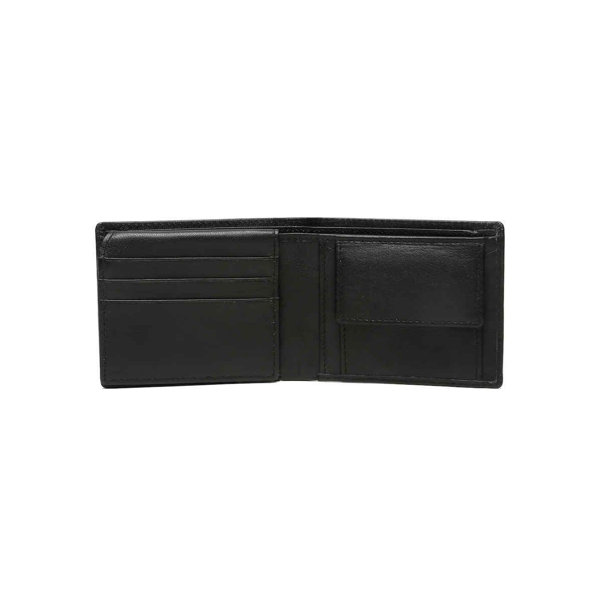 Teakwood Men's Solid Genuine Leather Men's Wallet | Black - One Size