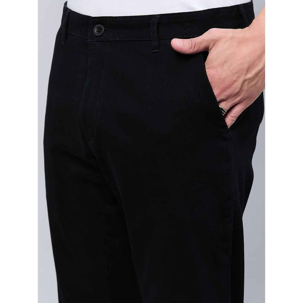 Style Quotient Men Stretchable Chinos Trouser | 28 | SS24SQINFLATED - Black
