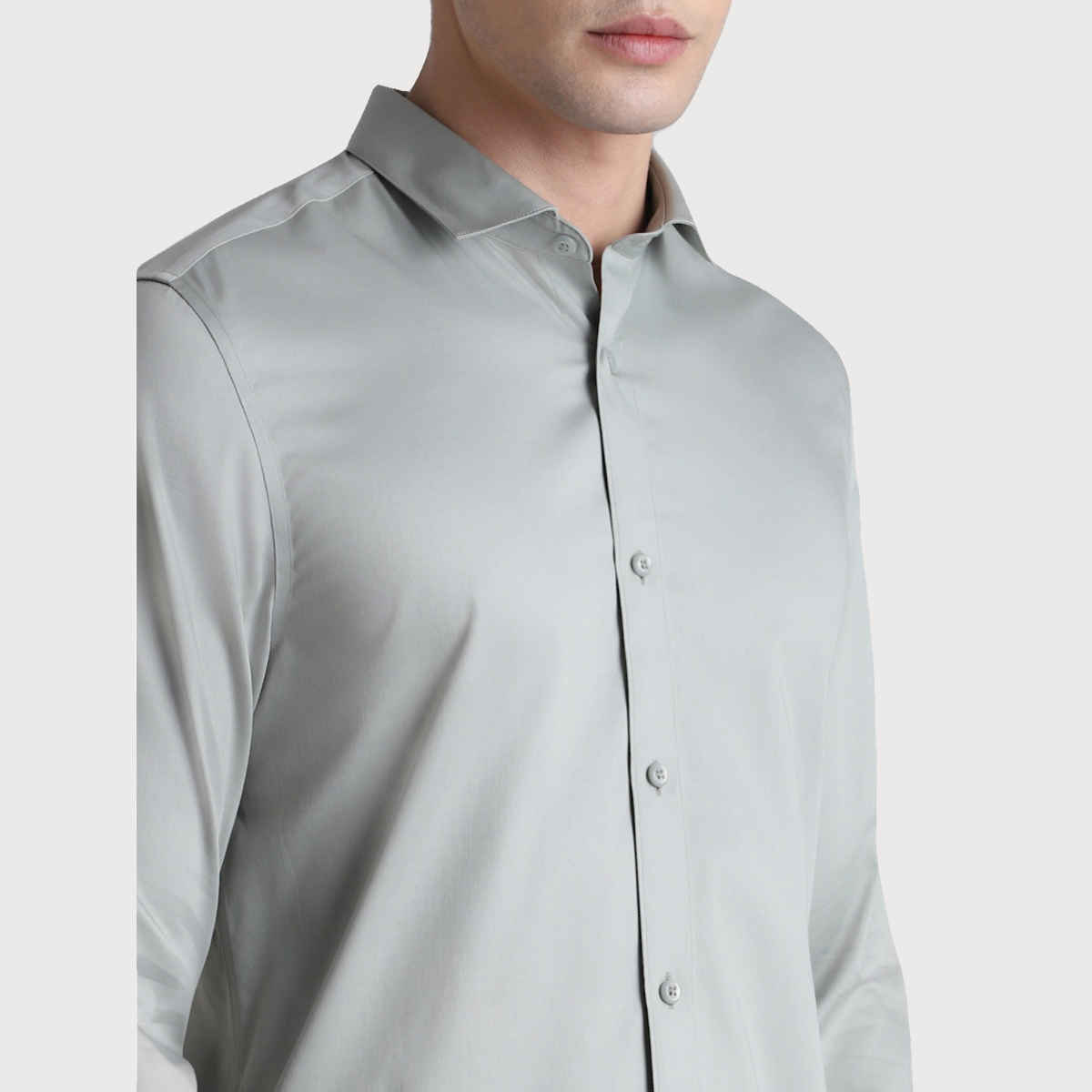 Jack & Jones Men's Slim Fit Shirt | Grey - XL