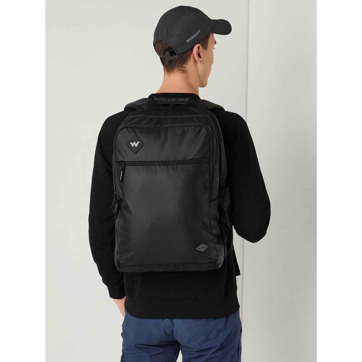Wildcraft Unisex Polyester 35 L Padded Grab Handle Backpack | Black