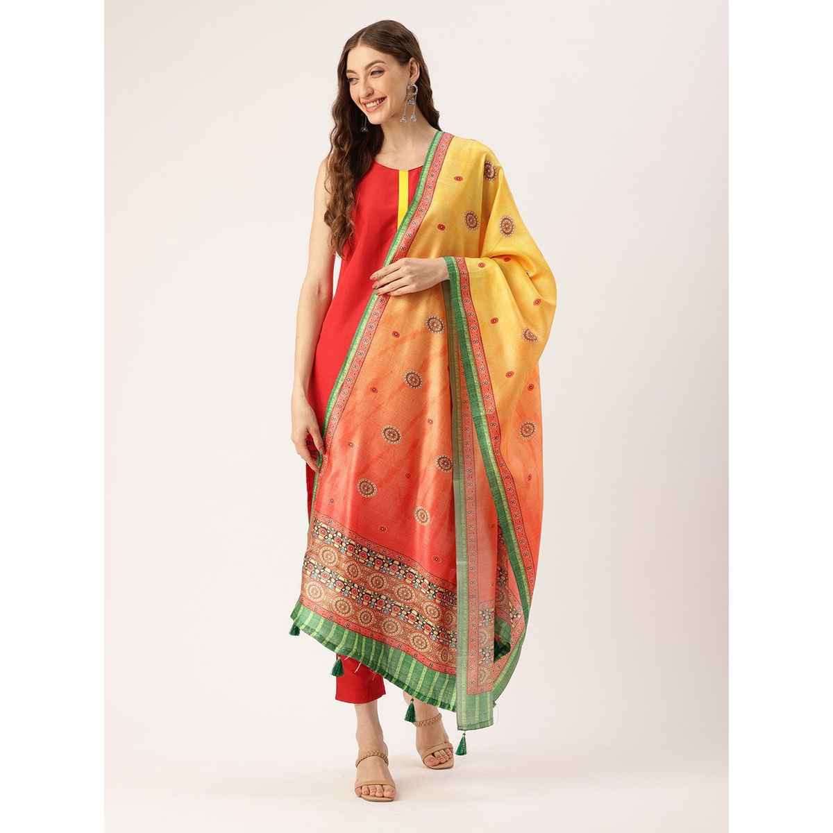 Ishin Multi Color Cotton Dupatta | 1044