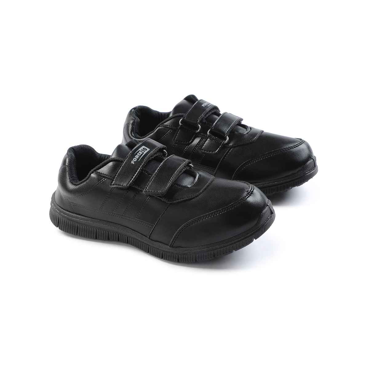 Liberty Force 10 Non Lacing Uniform School Shoes For Kids (8-8.5 Years) | Black - UK 2