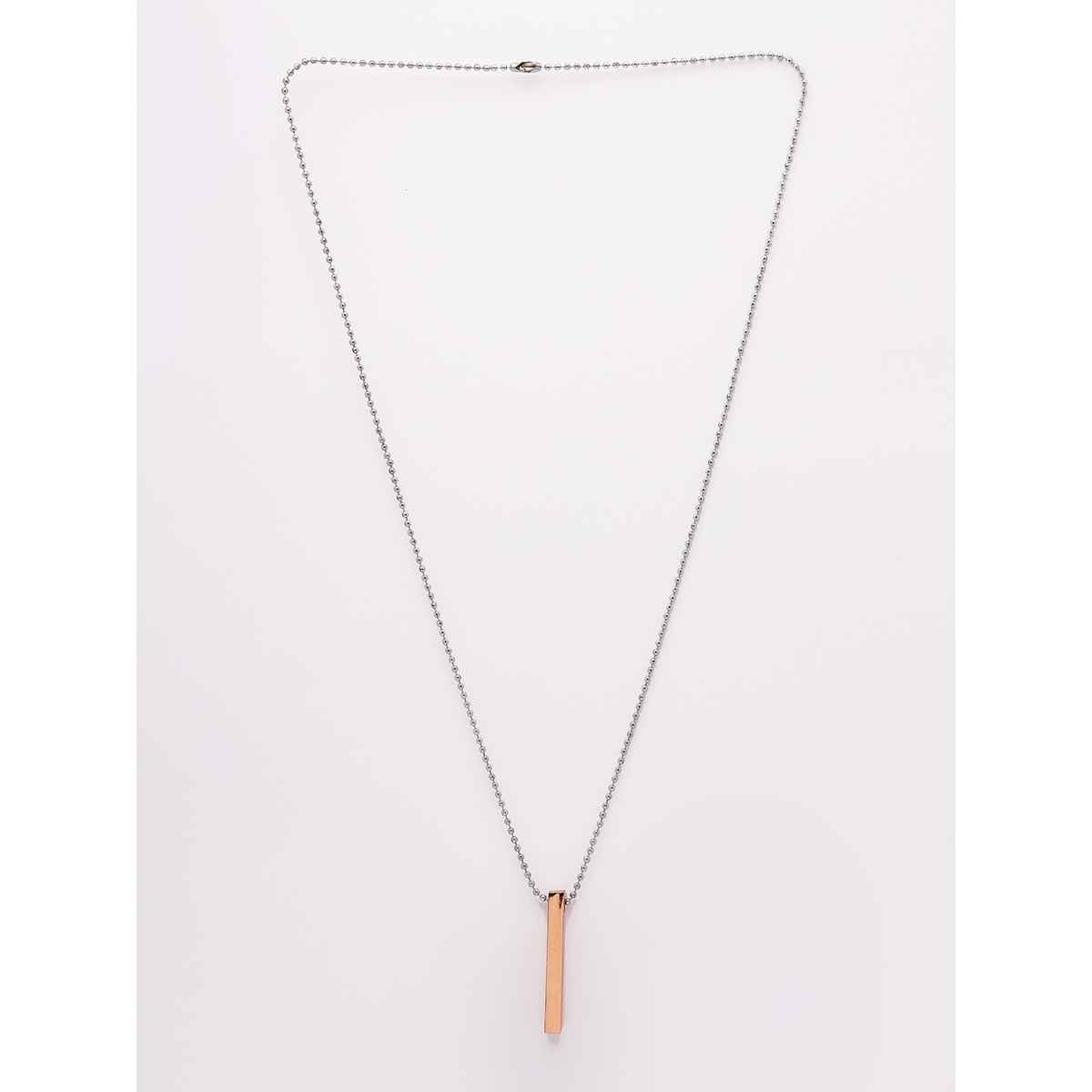 NVR Men's Copper Plated Geomatric Pendent With Chain | NVR2373